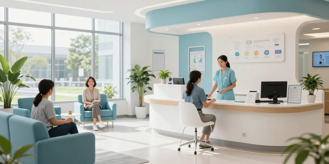 David Hoffmeister reviews in a warm healthcare clinic showcasing patient care and compassionate doctor consultation.