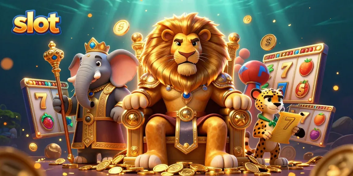 Experience thrilling slot action with vibrant characters and colorful game elements in this dynamic casino illustration.