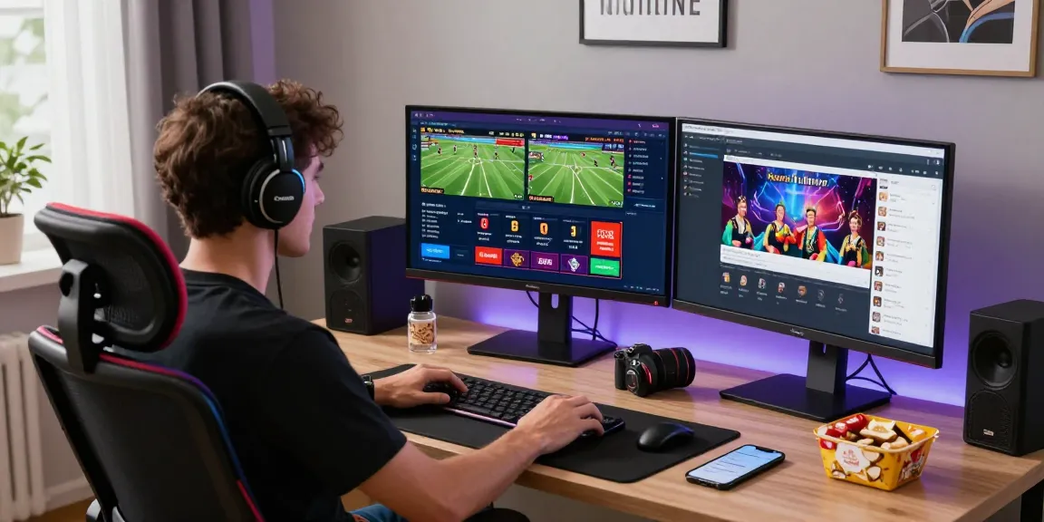Engaging online gambling experience at newbet4d with multiple screens displaying betting interfaces.