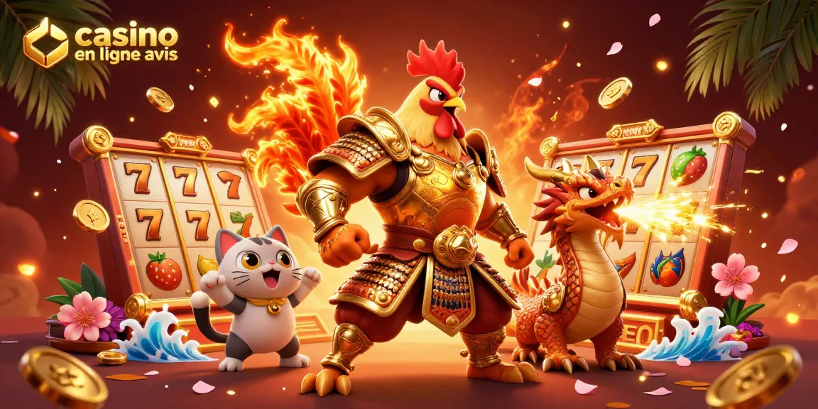 Illustration dynamique de contenu avec casino en ligne avis et des personnages de jeu