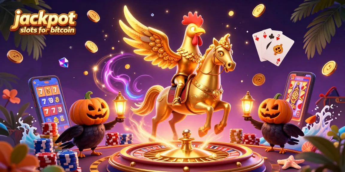 Experience the thrill of jackpot slots for bitcoin with this vibrant casino scene featuring dynamic characters.