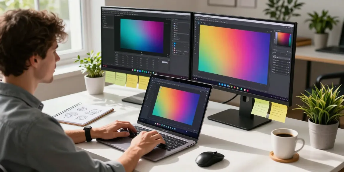 Efficient Snipaste screenshotting in a modern workspace with dual monitors and a minimalist setup