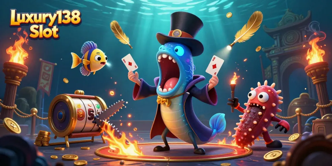 Experience the excitement of Luxury138 Slot with a thrilling 3D underwater magic performance.