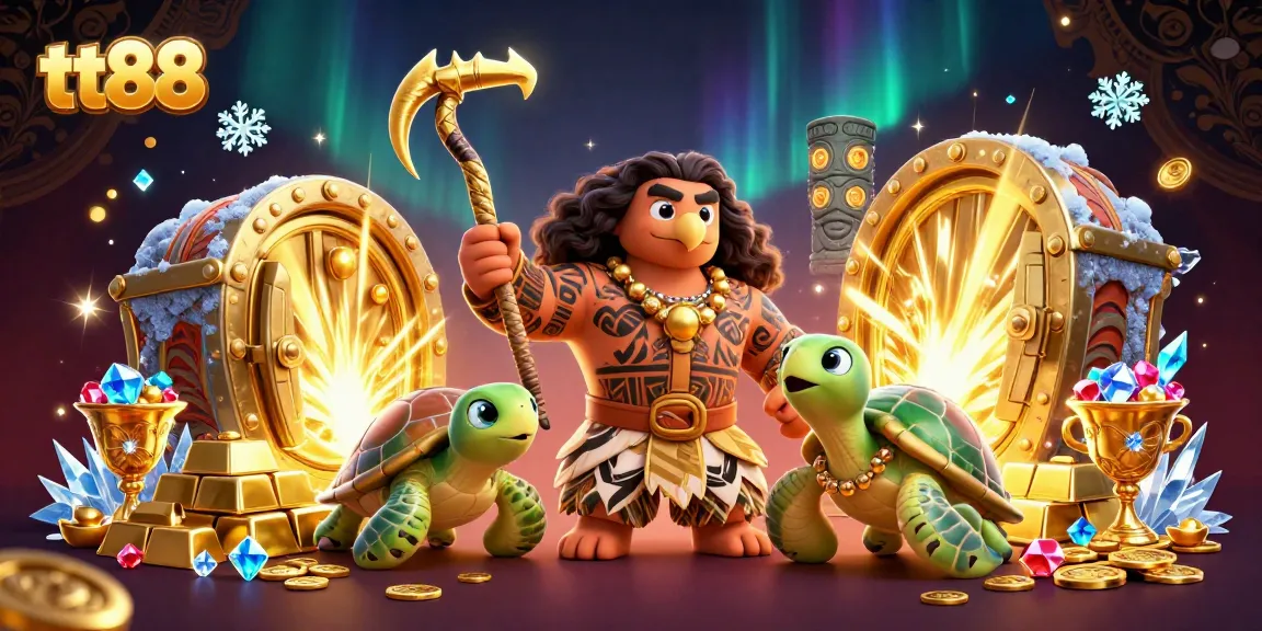 Experience high-stakes gaming with tt88's vibrant casino adventure featuring lively characters and treasures.