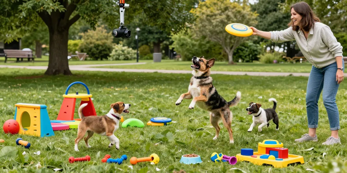 Dynamic interaction between pets and owners at play with NAGA2000 frisbee in a vibrant outdoor setting.