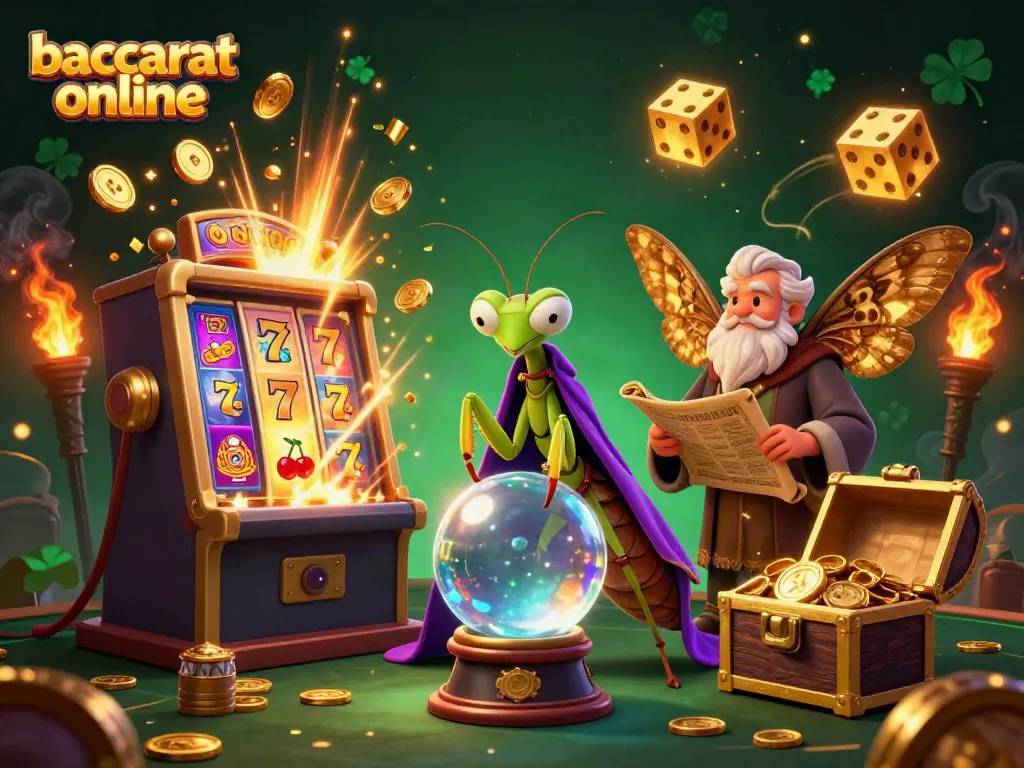 Engage in baccarat online with vibrant gaming elements and mystical characters.