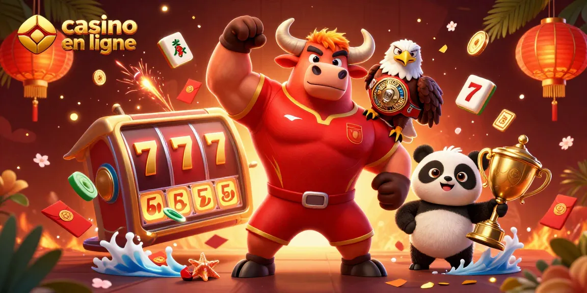 Vivez l'excitation du jeu au casino en ligne avec une illustration 3D dynamique de personnages de casino vibrants.