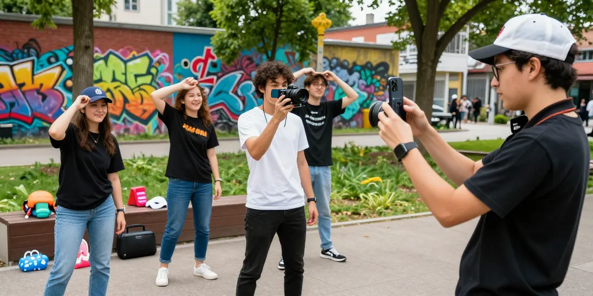 Engaging TikTok group activities to get more TikTok followers in a vibrant urban park.