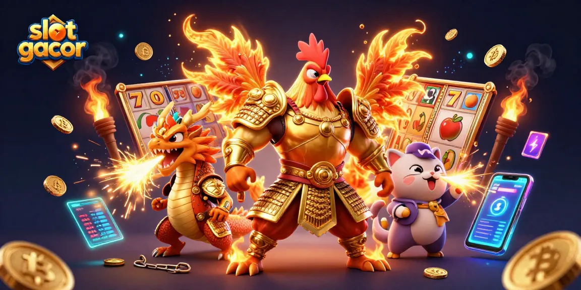 Spin the slot gacor reels with vibrant characters and dynamic casino elements.