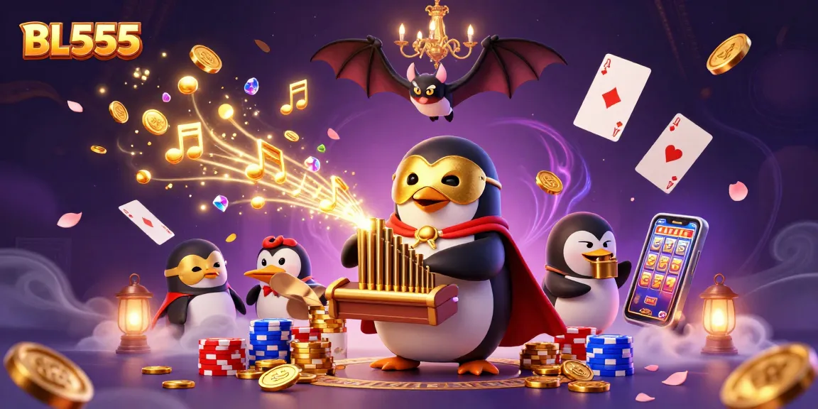 Engage in thrilling gaming adventures at BL555 with vibrant cartoon characters and gold coins!