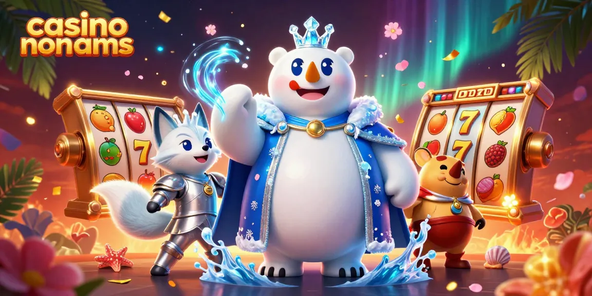 Scopri l'emozione dei casino non AAMS con un'eccitante illustrazione 3D che presenta personaggi giocosi e vivaci elementi di slot.