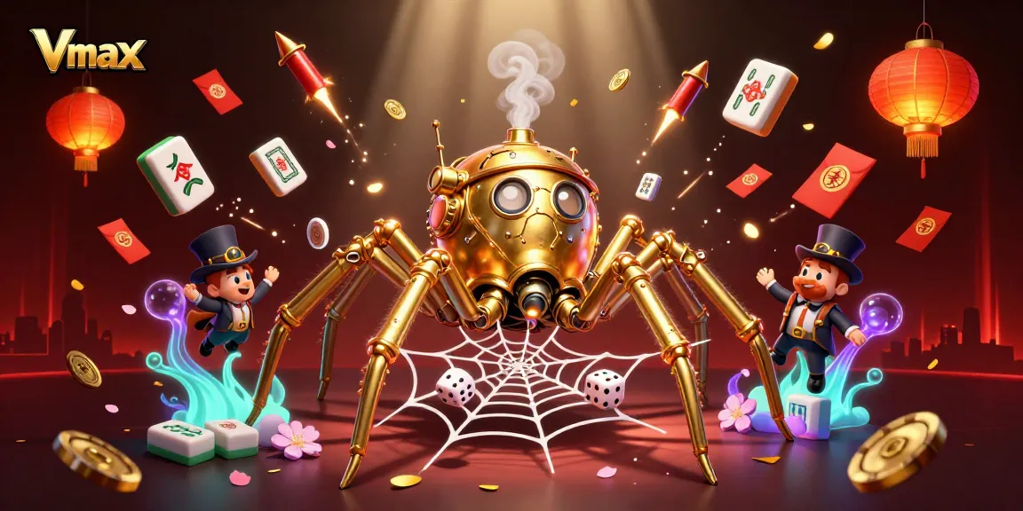 Vmax captivates players with vibrant visuals from a lively, steampunk casino scene.