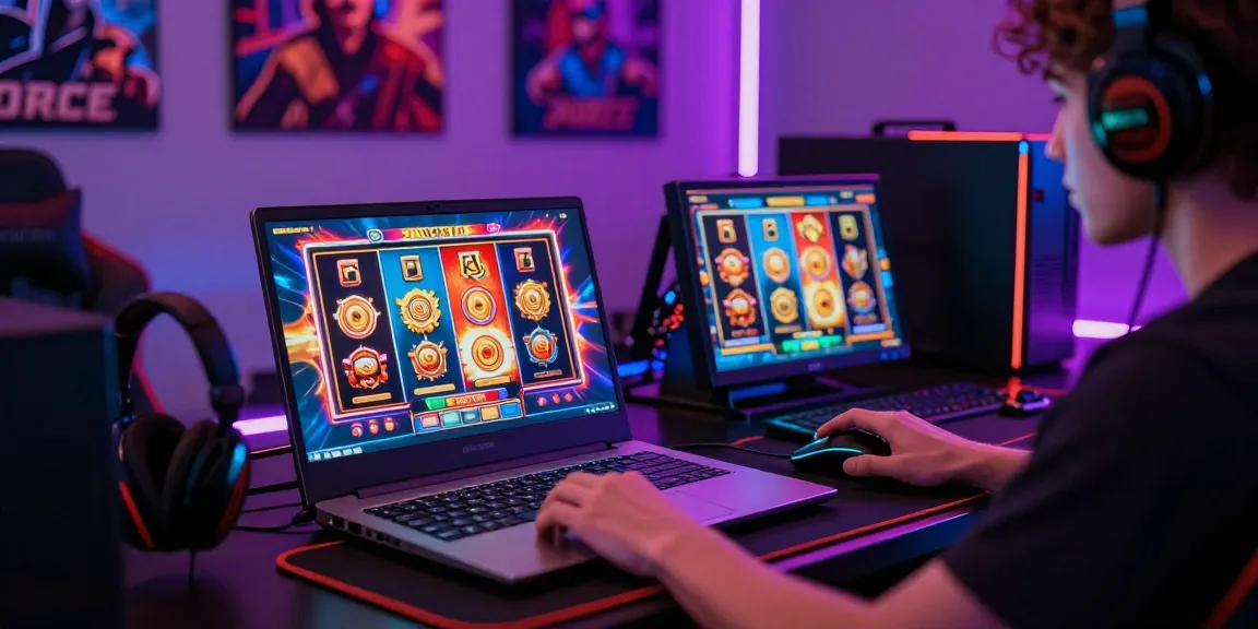 Pengalaman bermain ayamtoto yang mendebarkan dengan permainan slot online penuh warna dan aksesori gaming modern.