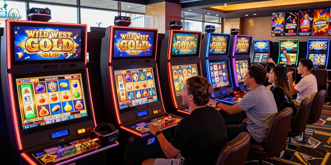 Players enjoying the thrilling Wild West Gold slot at an interactive casino.