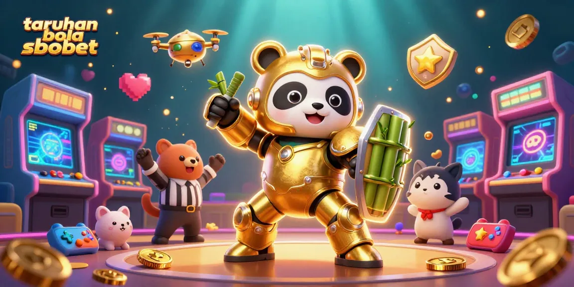 Experience taruhan bola sbobet with dynamic casino elements and vibrant 3D illustration.