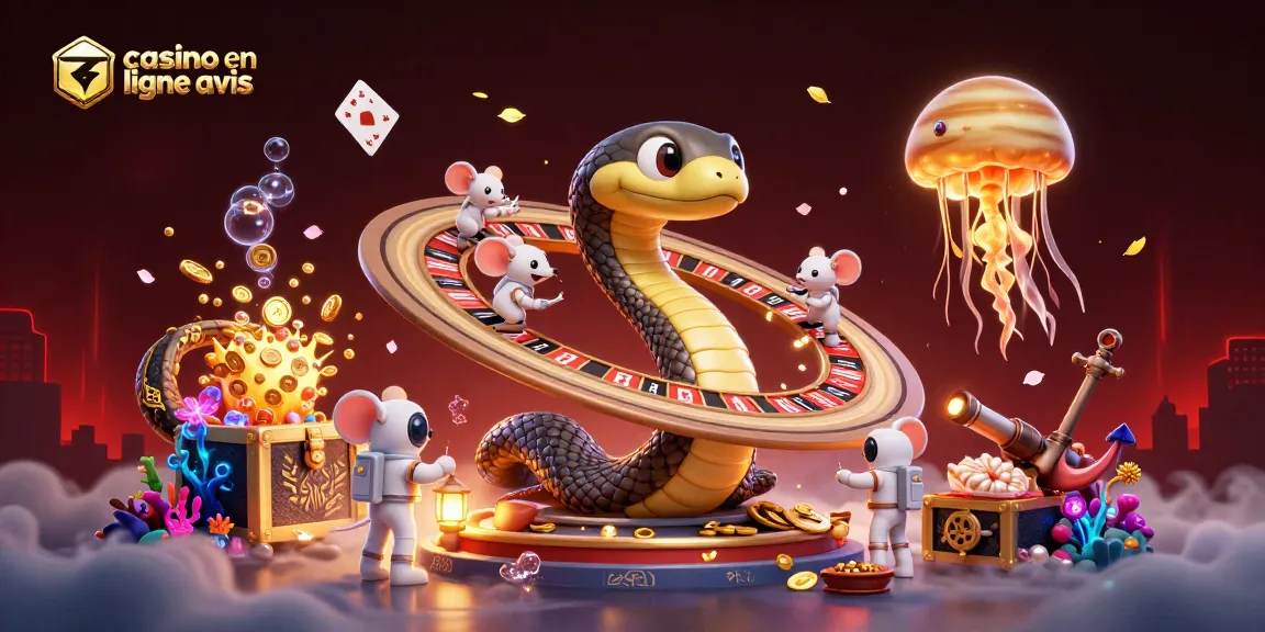 Profitez d'avis sur le casino en ligne et de paris amusants dans cette illustration 3D ludique.